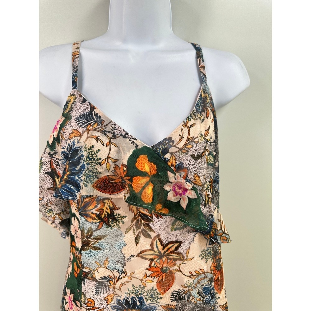 Rachel‎ Roy Floral High Low Dress Ruffle Chiffon Boho Romantic Cottagecore Sz 8 - Picture 4 of 8